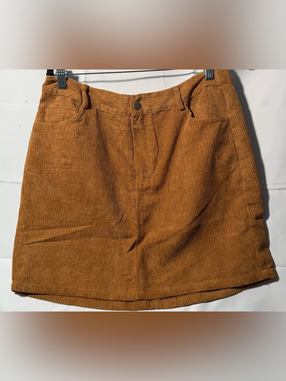 NWT Hayden Los Angeles Corduroy Mini Skirt Brown Camel Size L